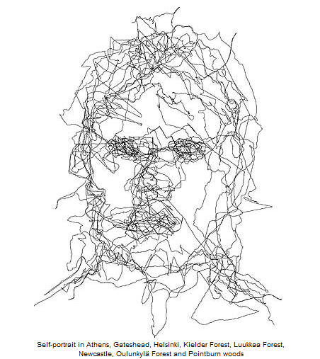 Self Portrait GPS Tracking Art