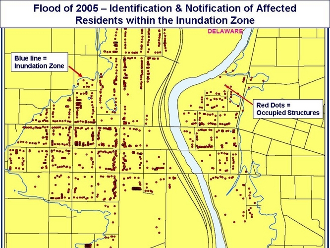Government GPS Map Flood Threat