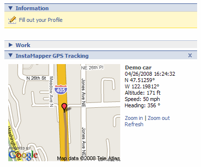 Instamapper GPS Tracking Map Facebook