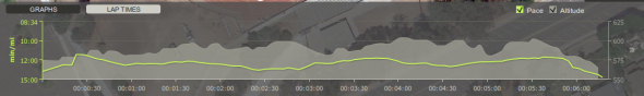 Endomondo Track Testing Pace Run Stats Graph